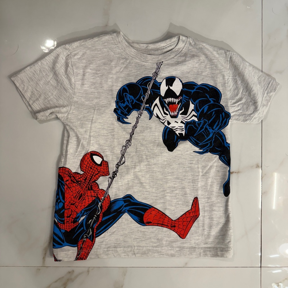 Marvel Gray Spider-Man and Venom Kids Shirt